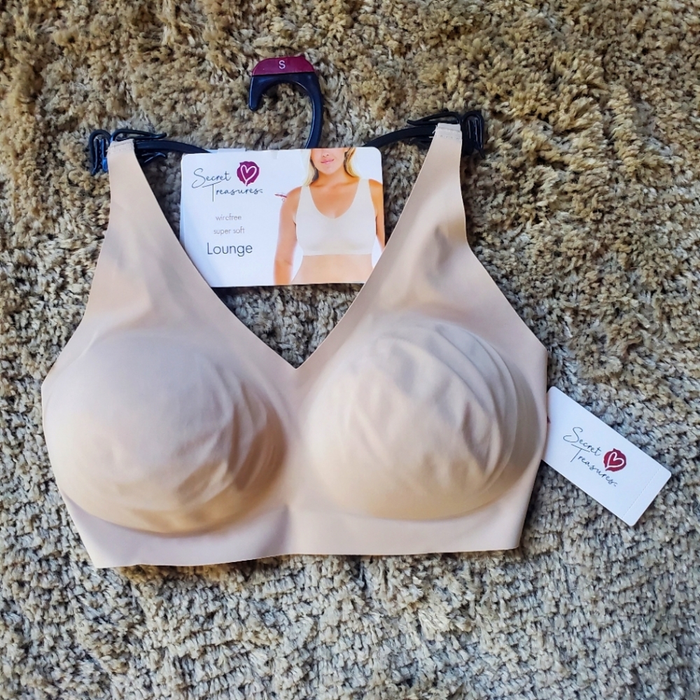 Secret Treasures Women's Wirefree Bonded Bra-Biscotti color!